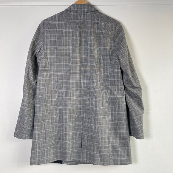 TOP SHOP Oversized Checked Black and White Blazer Size 36 EU - Picture 9 of 13